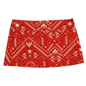 Patagonia Tidal Skirt Orange Tribal Pattern size large